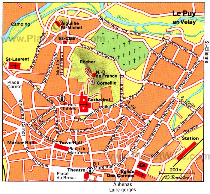Le Puy en Velay Map - Tourist Attractions