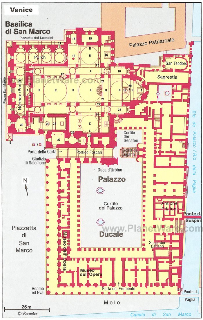 Venice - Basilica di San Marco - Floor plan map